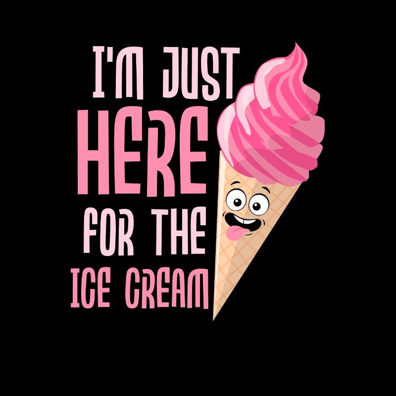 Je suis juste là pour le cornet de boules d’été de crème glacée