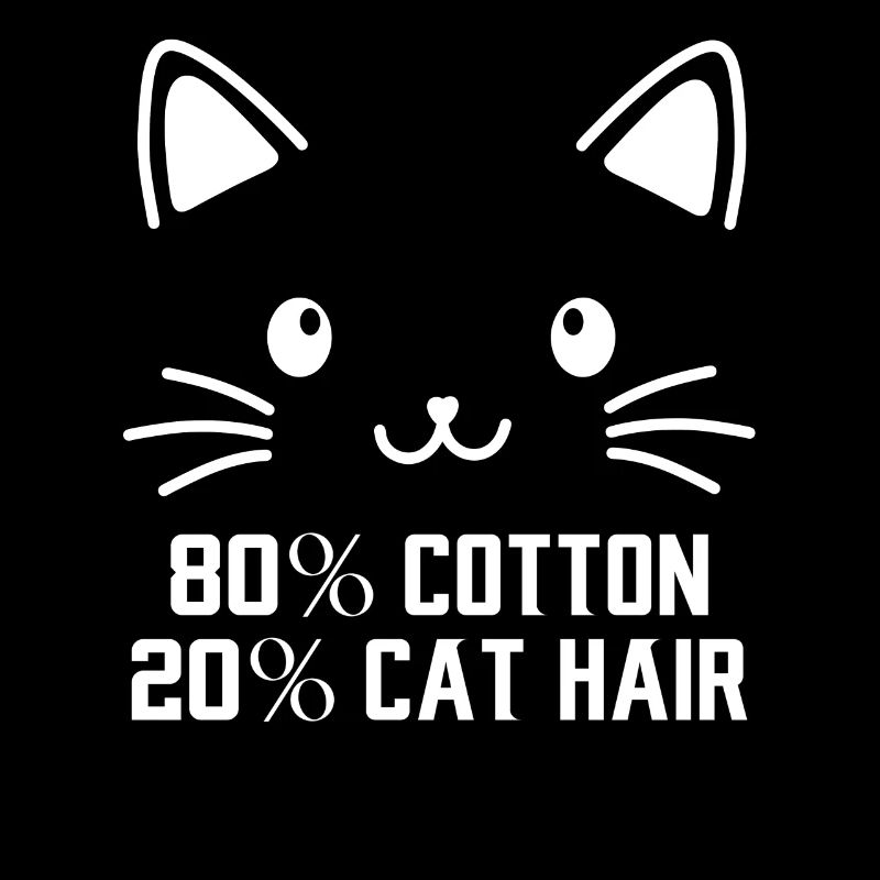 80% Coton 20% Poils de chat Drôles de chats Dictons