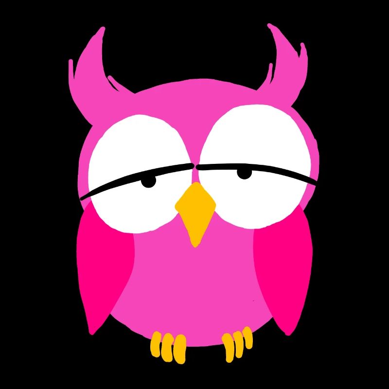 Rosa Mädchen Eule Cartoon Nachtaktive Raubvögel