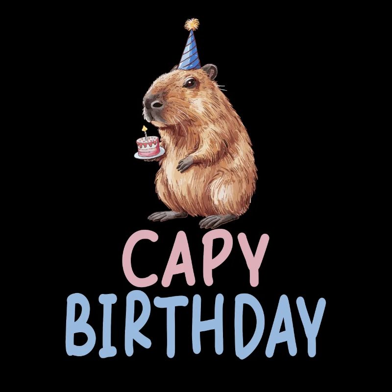Capy Birthday Funny Capybara Birthday Motif