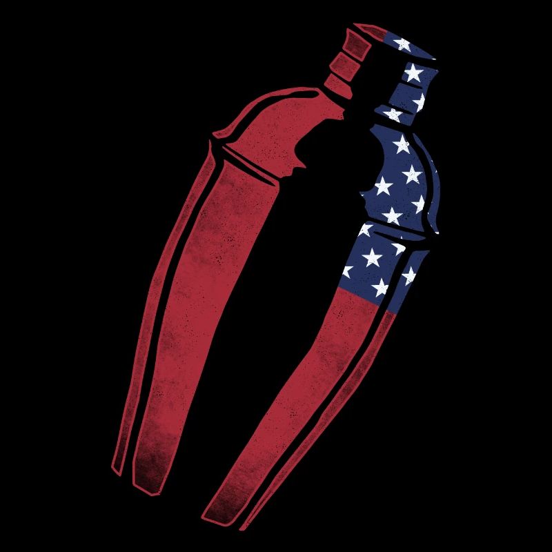 Bartender Mixologist American Flag