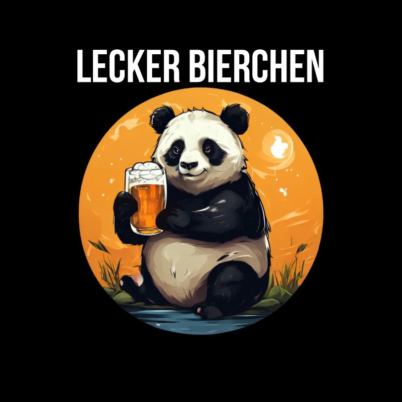Panda mit Bier Lecker Bierchen Bier Meme Geschenk