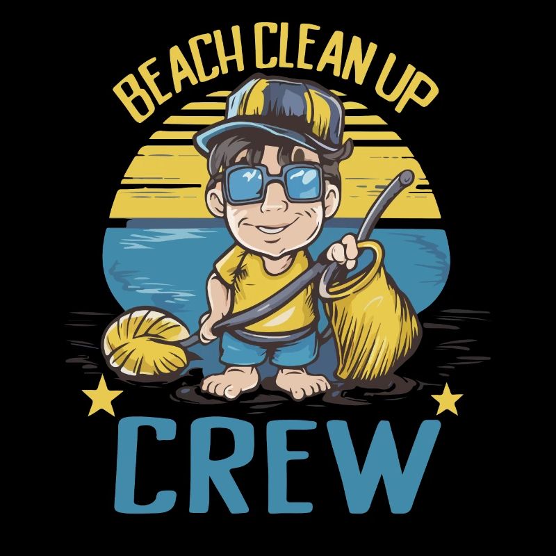 Bathing beach & sea plastic-free against pollution