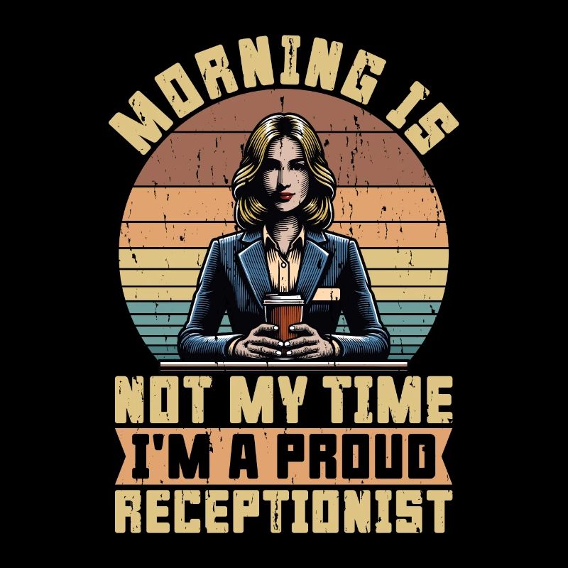 Réceptionniste Le matin n’est pas mon temps Employé de bureau