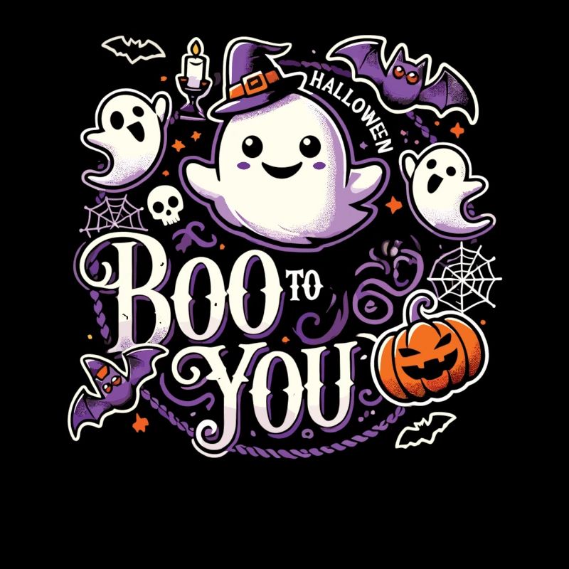 Fröhlicher Geist mit Spruch "Boo to You"