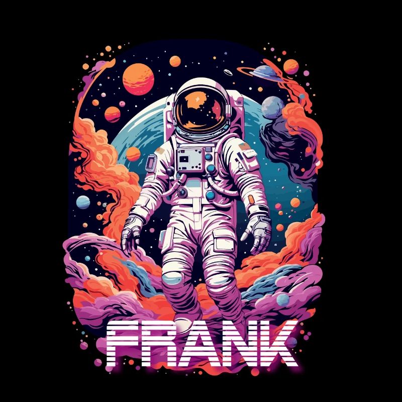 FRANK - Beau prénom de garçon avec astronaute cool