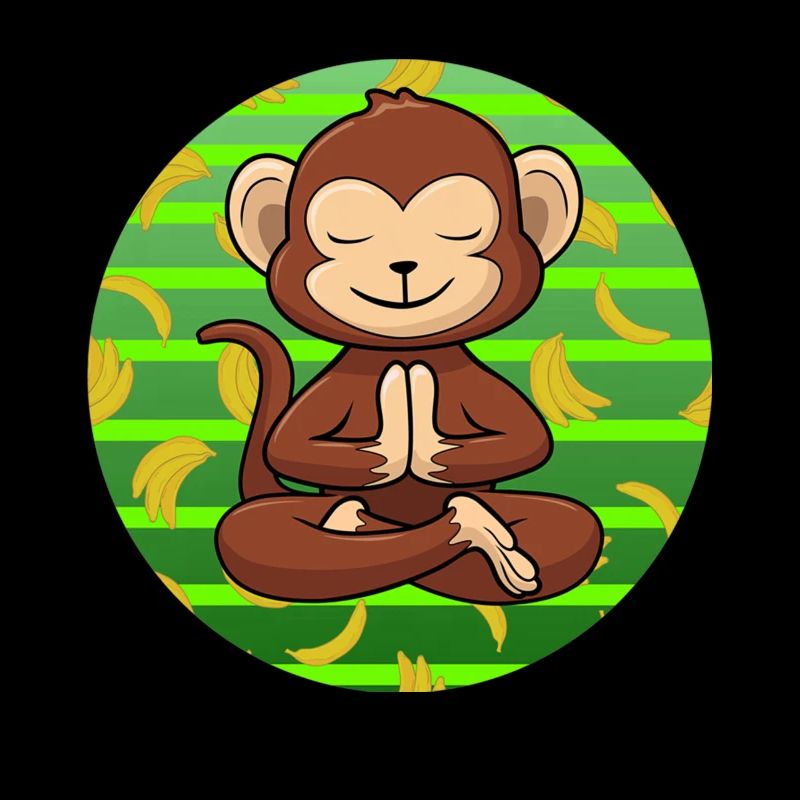 Yoga Monkey Zoo Om Meditating
