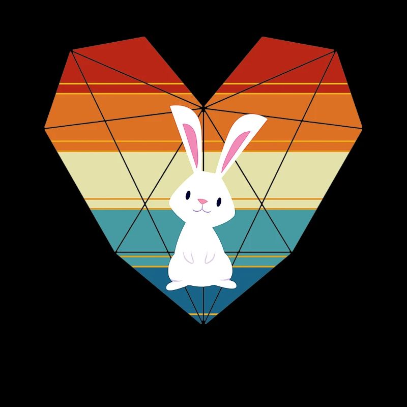 Mignon Lapin Coeur Drôle Lapin