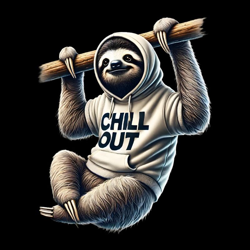 Funny Sloth Chill Out Animal Lover Chilling