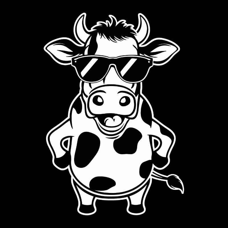 Vache cool avec des lunettes de soleil