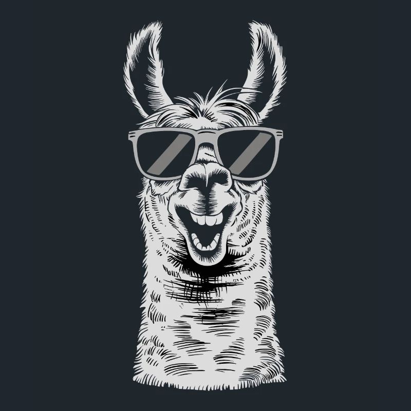 Lama cool avec lunettes de soleil