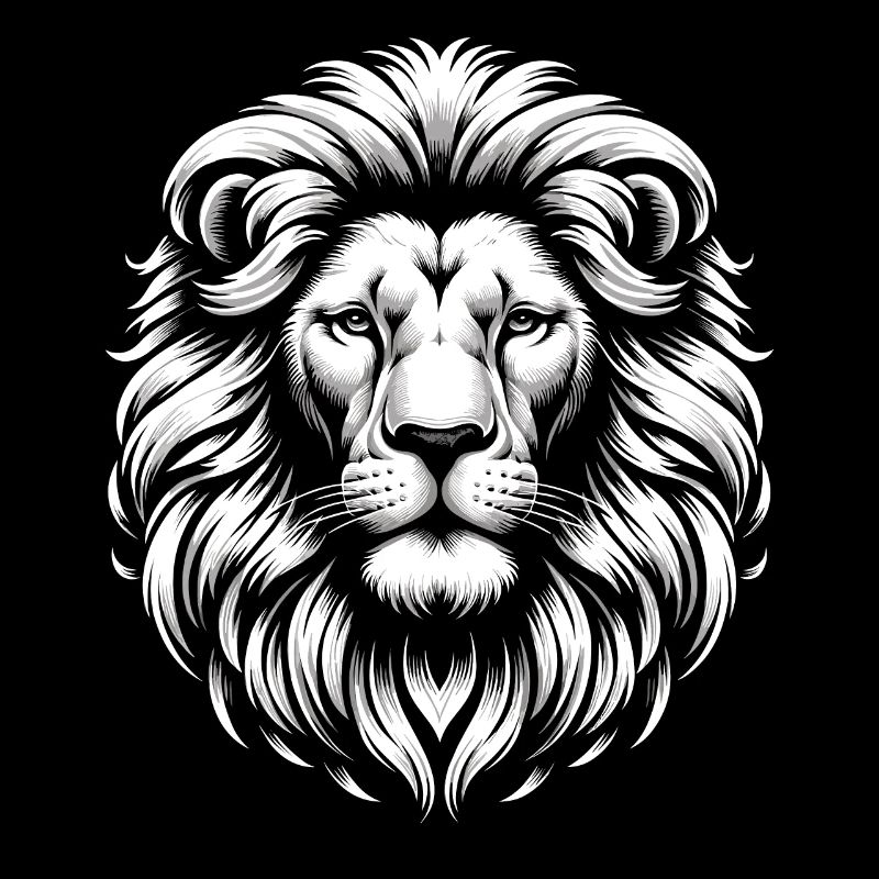 Lion Blanc – Vue Majestueuse