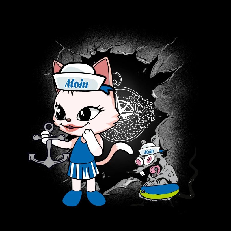 Maritim Katze Ratte Maus Mäuse Seemann Kind Kinder