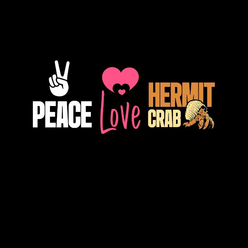 Peace love hermit crab