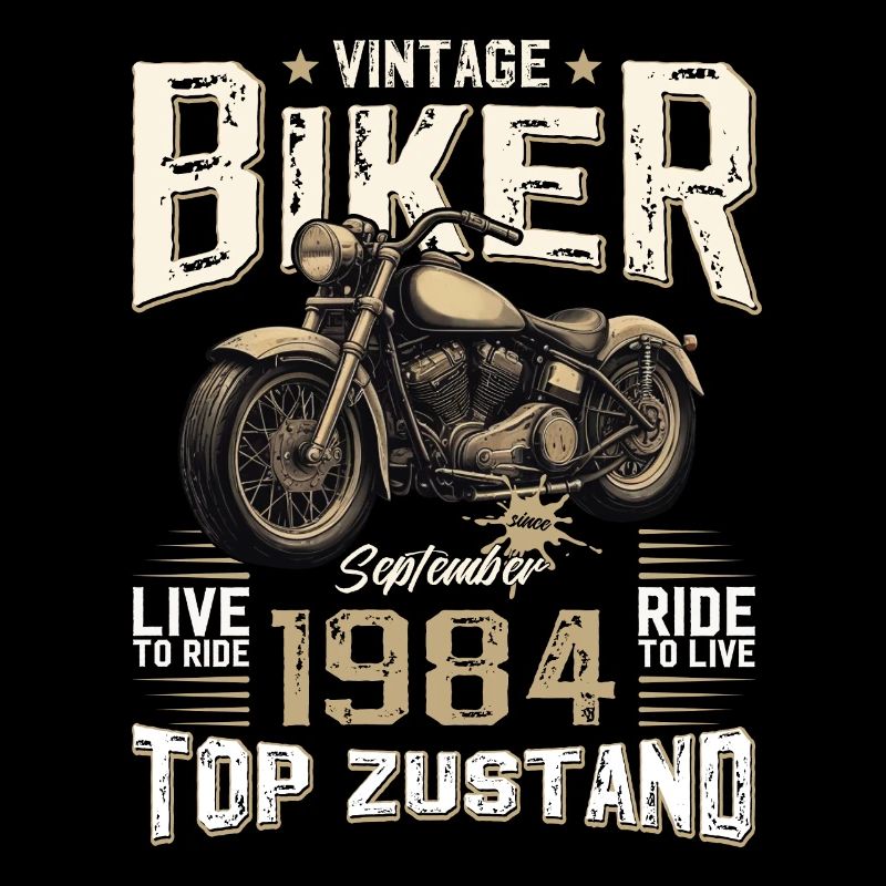 40. Geburtstag Vintage September 1984 Motorrad
