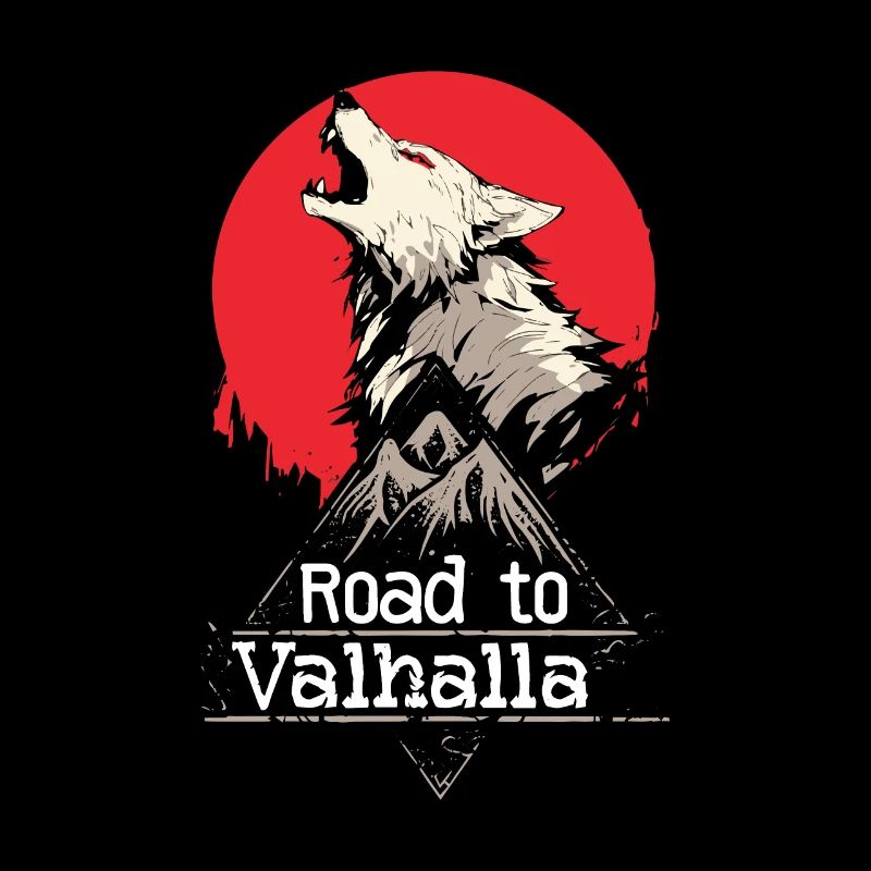 Wolf Road to Valhalla Red Moon