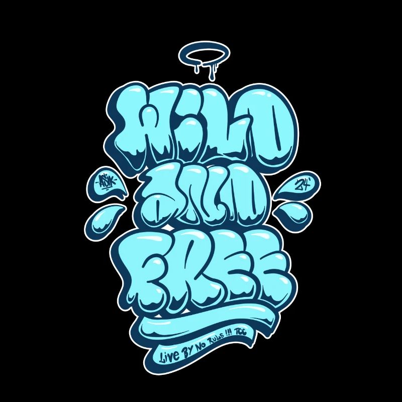 Wild and free Asik Graffiti Throwup Simple Style