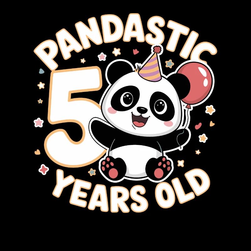 5ème anniversaire Panda Ours Panda Table 5 ans