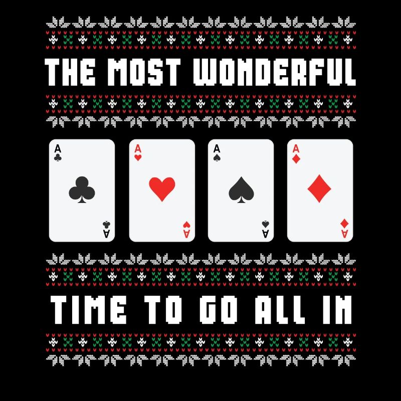 Weihnachten Poker Spieler Hässlicher Weihnachtspullover