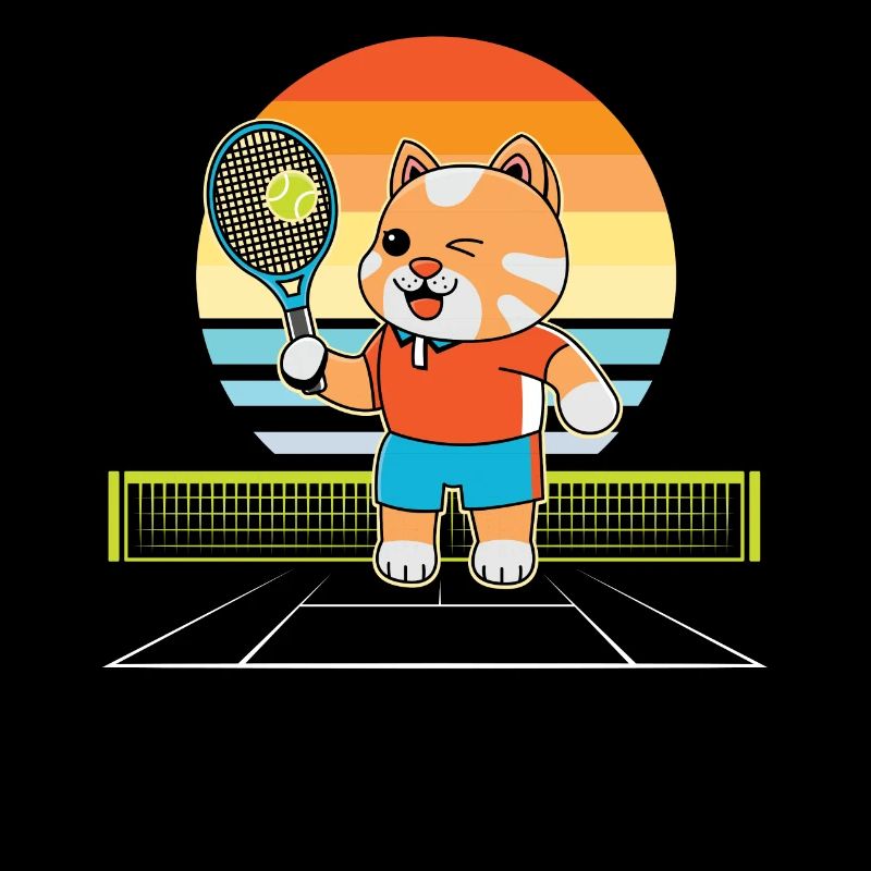 Funny Tennis Player Racket Coach