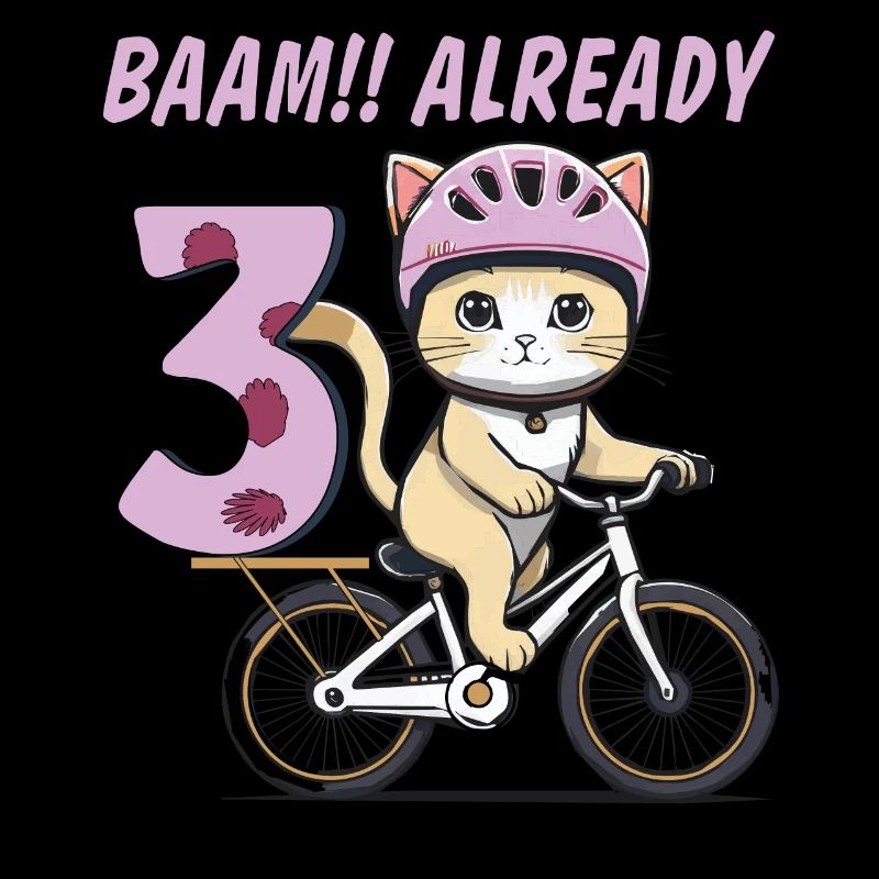 VÉLO CHAT BAAM !! DÉJÀ TROIS
