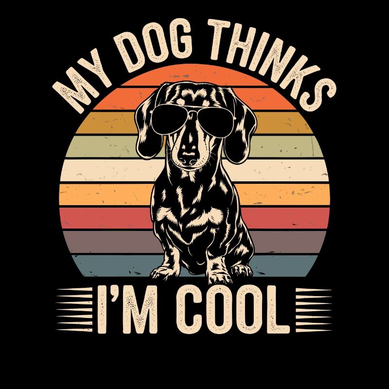 Teckel mon chien pense que je suis cool