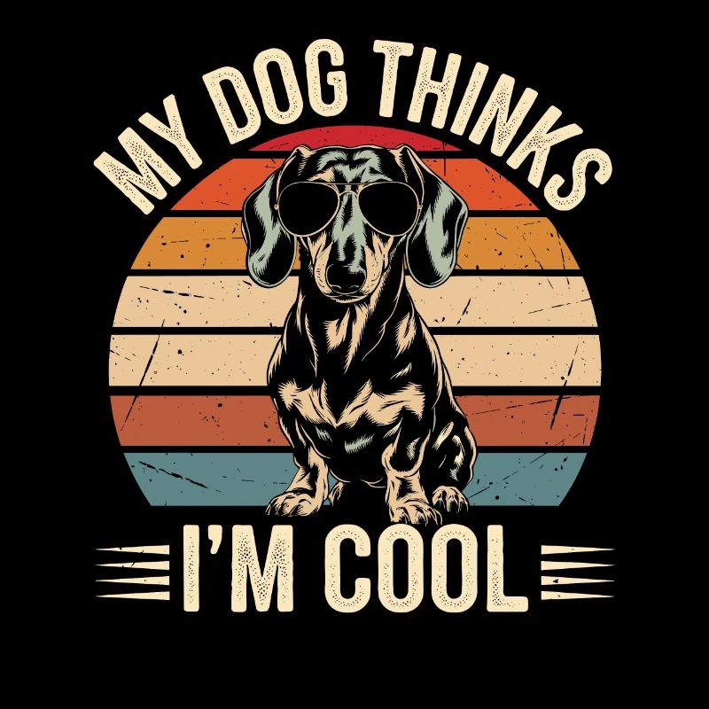 Teckel mon chien pense que je suis cool