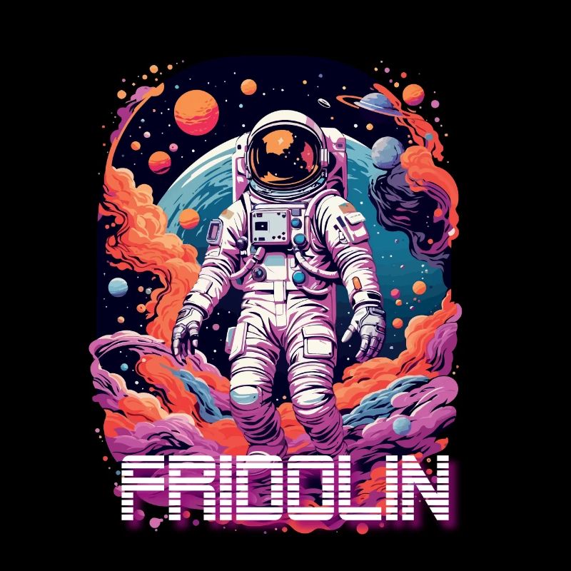 FRIDOLIN - Beautiful boy name with astronaut
