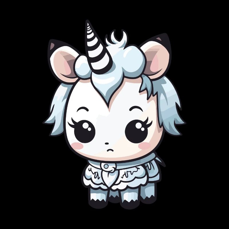 Licorne Hiver Bande dessinée Mignon