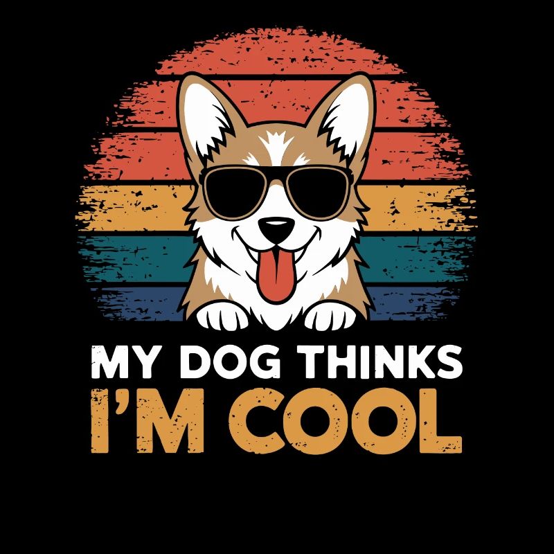 Corgi mon chien pense que je suis cool