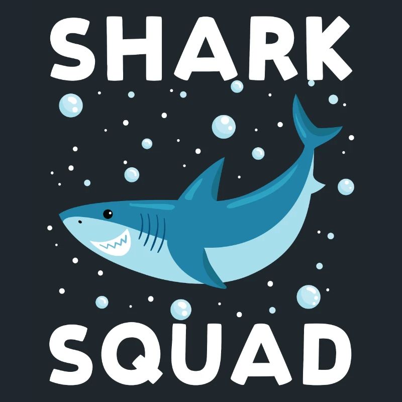 Cool Shark Squad avec planche de surf Summer Vibes