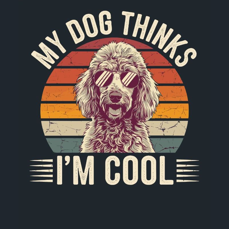 Caniche mon chien pense que je suis cool