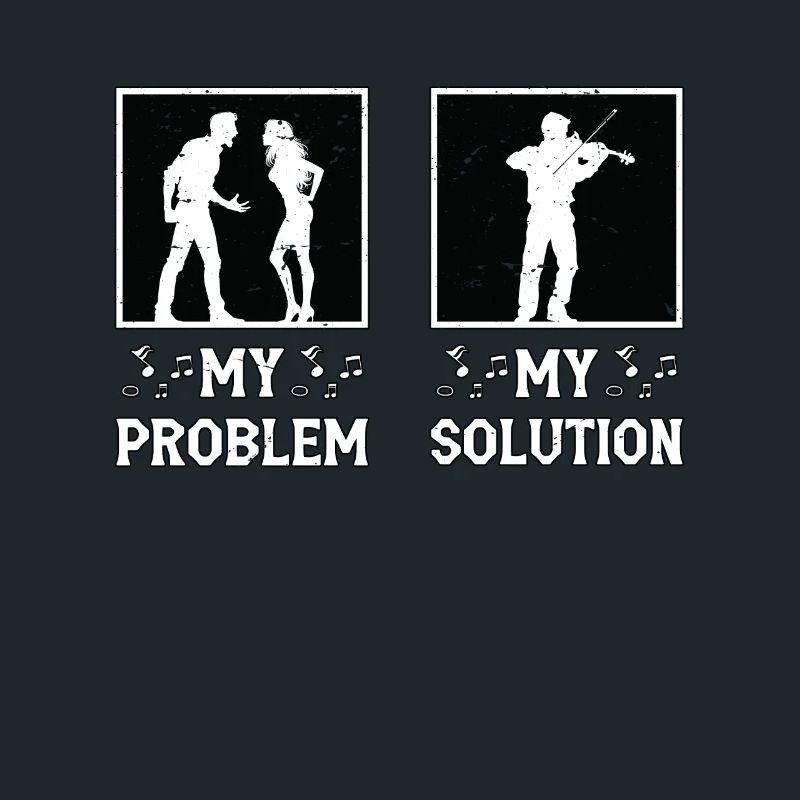 Fiddle Player My Problem My Solution Pictogram Dad