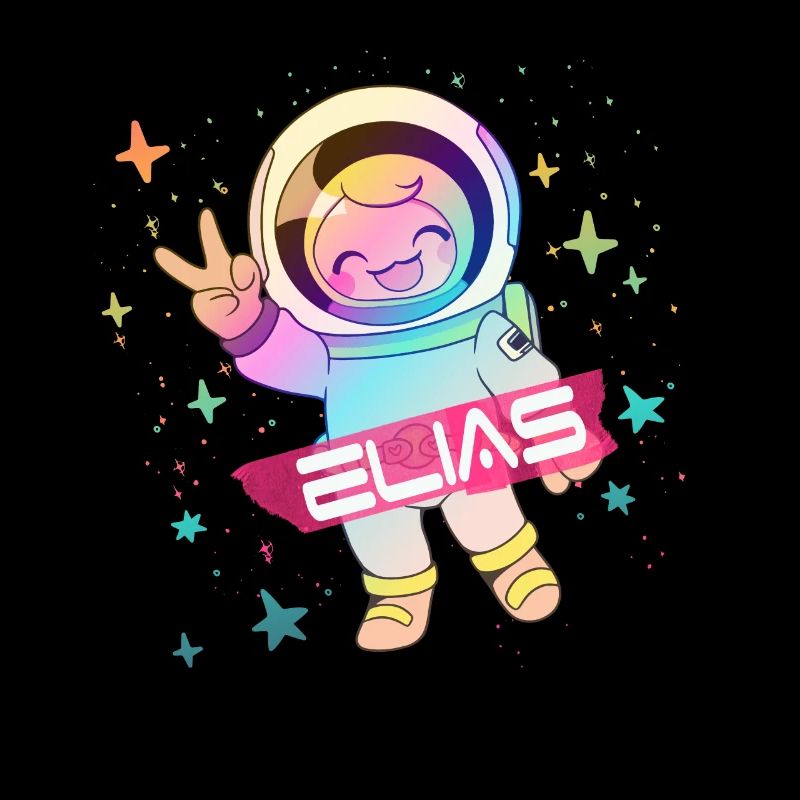 ELIAS - Beau prénom de garçon avec astronaute mignon