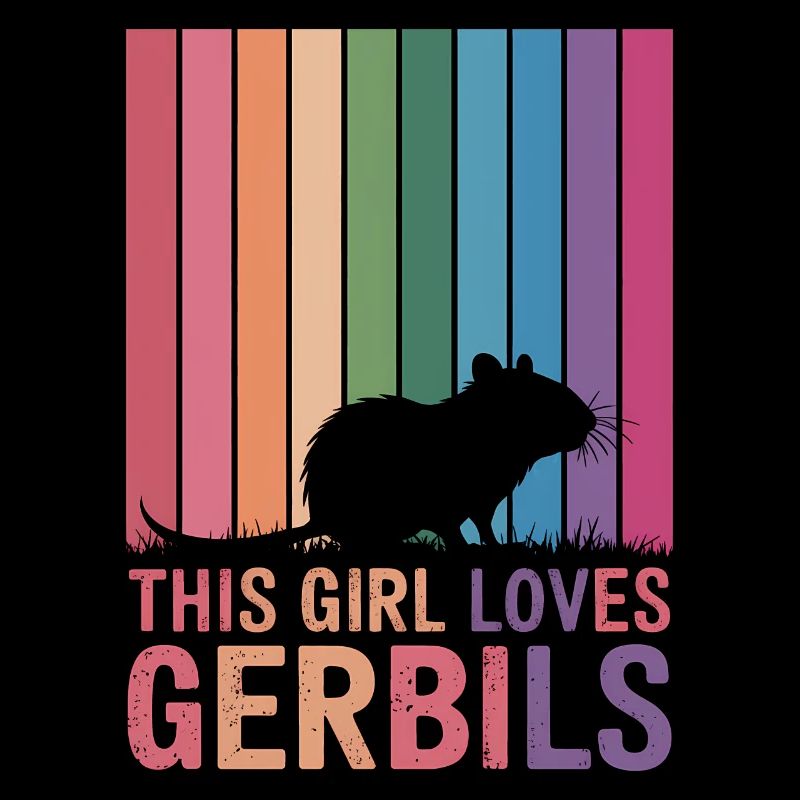 Gerbil Saying Racing Rat Girl Gerbil Gift