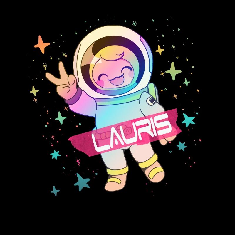 LAURIS - Beau nom de garçon avec astronaute mignon