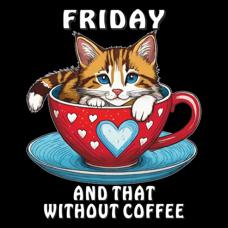 KATZE KAFFEETASSE FRIDAY COFFEE