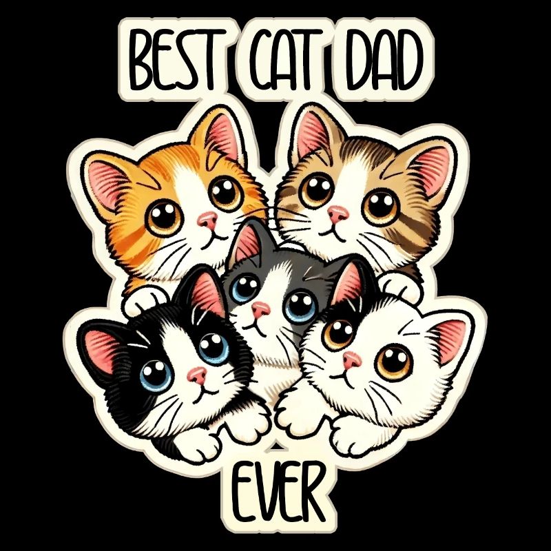Meilleur papa chat de tous les temps - Père de chats - Chatons mignons