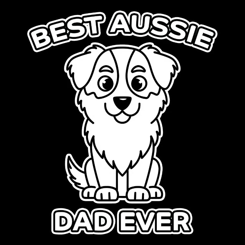 Australian Shepherd Dad Funny Aussie Gift