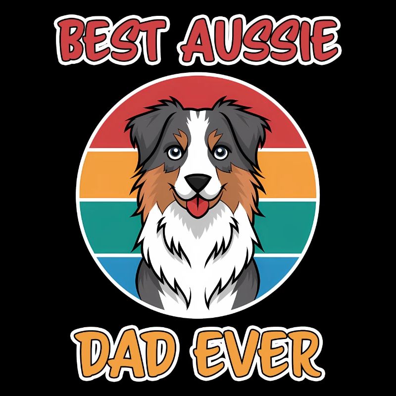Australian Shepherd Dad Funny Aussie Gift