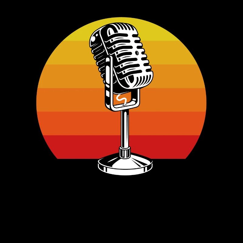 Retro Microphone Design for Music Lovers Karaoke