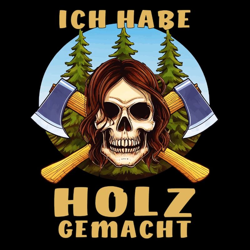 HACHE CRÂNE I EN BOIS
