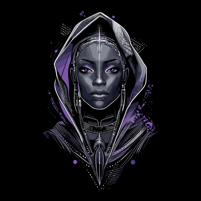 Afro Futuristic Black History Month Artwork