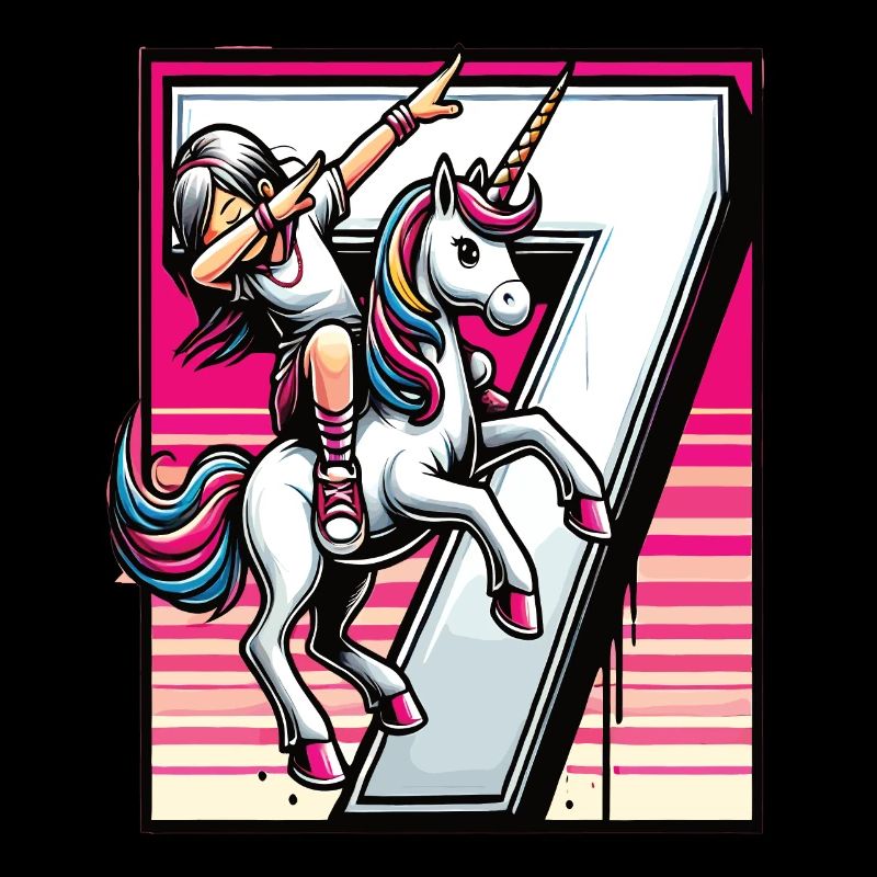 Geburtstag 7 Jahre Einhorn Dab