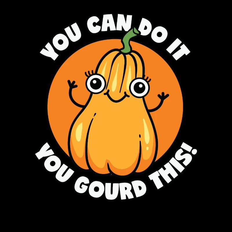 You can do it! Pumpkin Autumn Outfit Funny