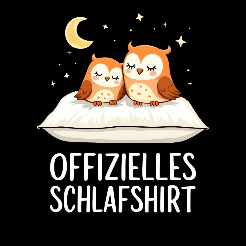 Offizielles Schlafshirt Eulen Eule Paar