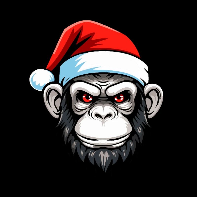 Affe Kopf Weihnachten Portät