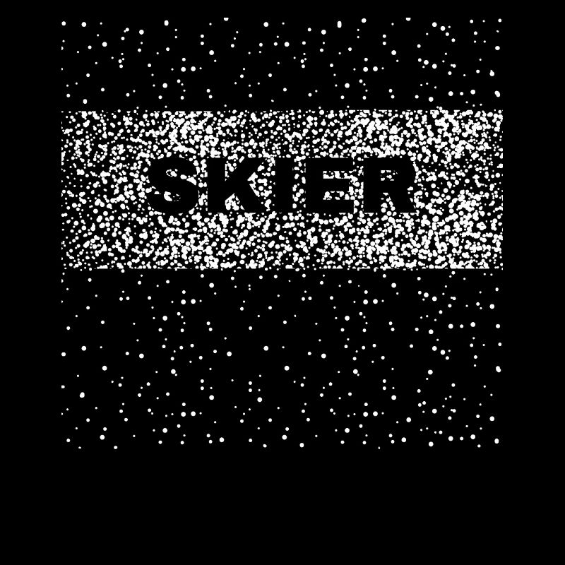 Retro Pixelated Skier Design- Vintage