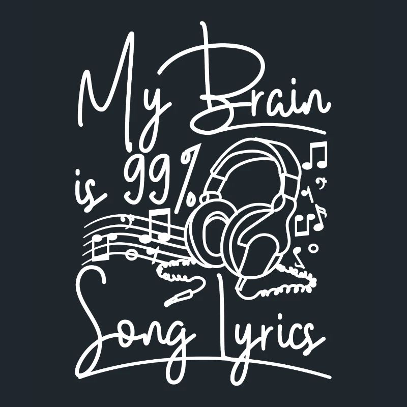 Mélomane Mon cerveau est composé à 99% de paroles de chansons