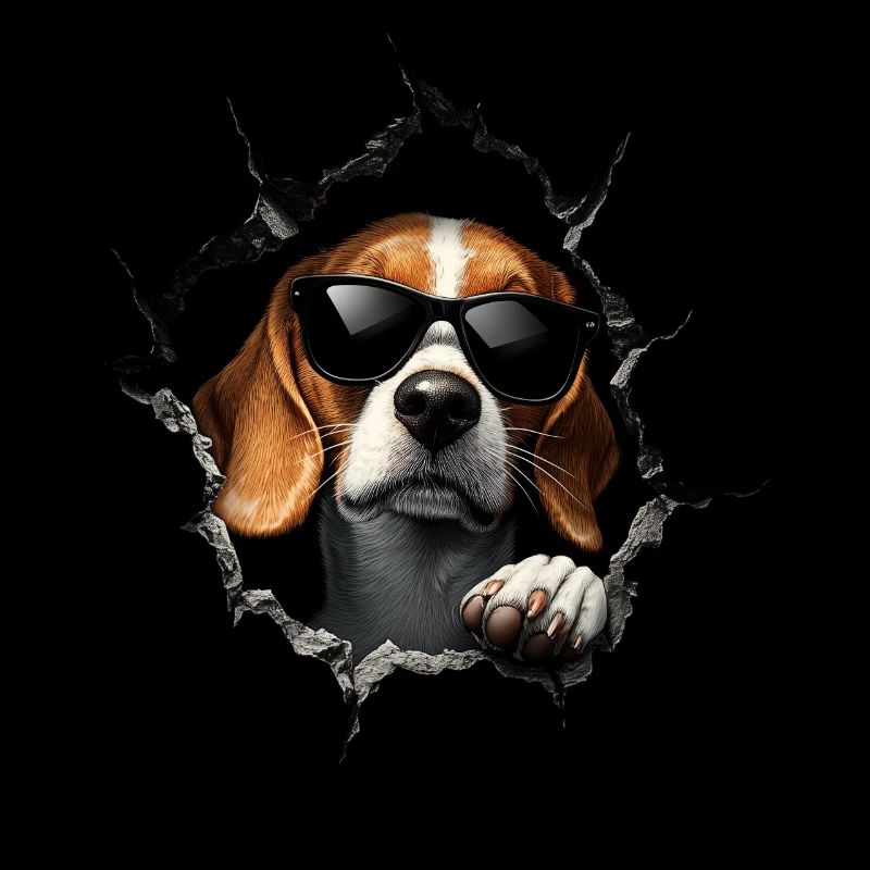 Drôle de chien propriétaire Chien mignon Beagle